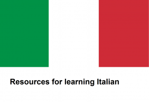 Resources for learning Italian